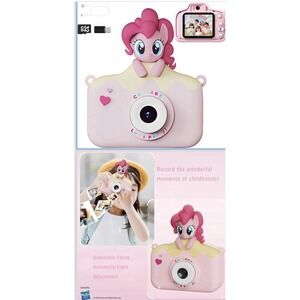 My Little Pony Pinkie Pie Kids Digital Camera NIB 32GB Card Dual Camera USB